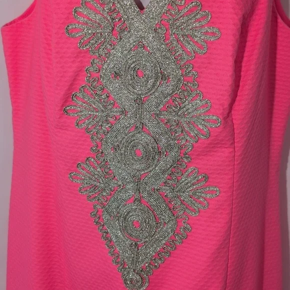 LILLY PULITZER Pink Dress with Gold Accents
